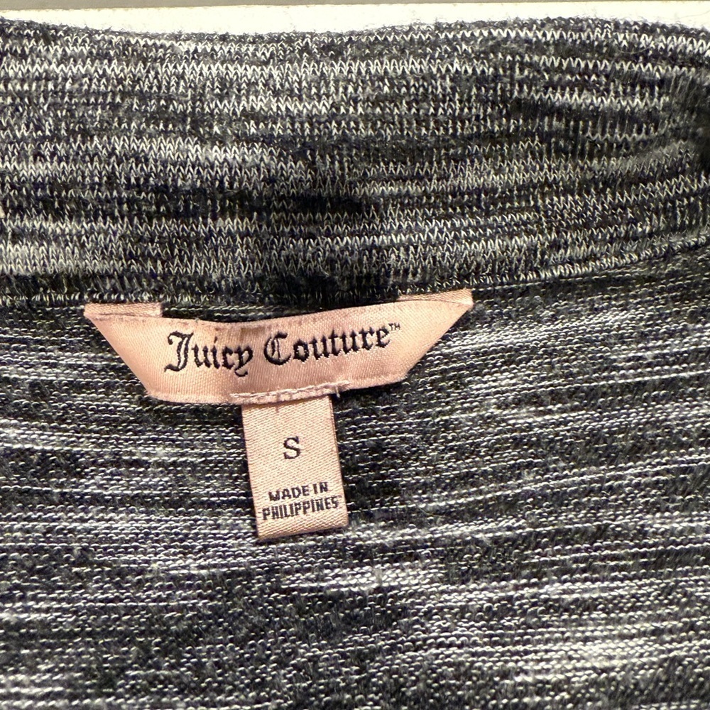 Juicy Couture Black and Gray Zip Up Sweater with Marled Pattern - Picture 3 of 5